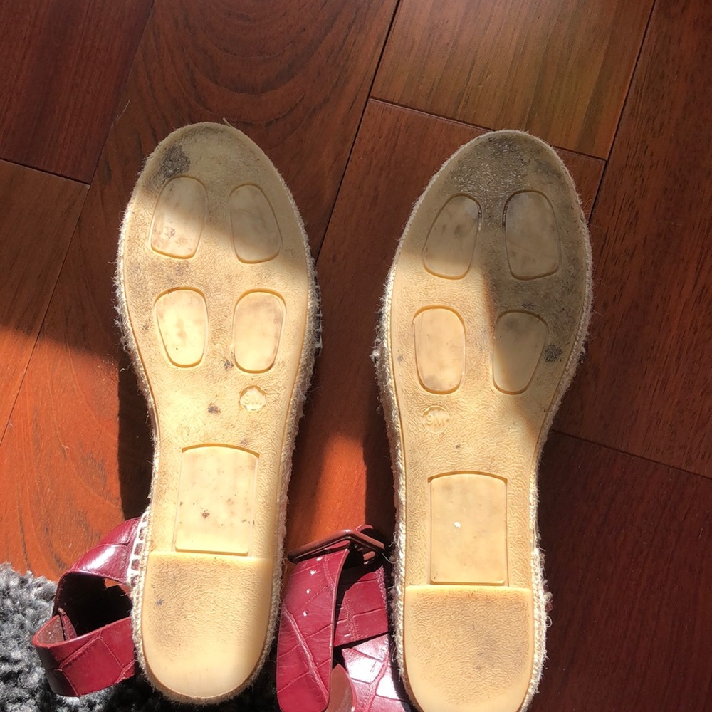 Burgundy Crocs Platform Espadrilles - image 3